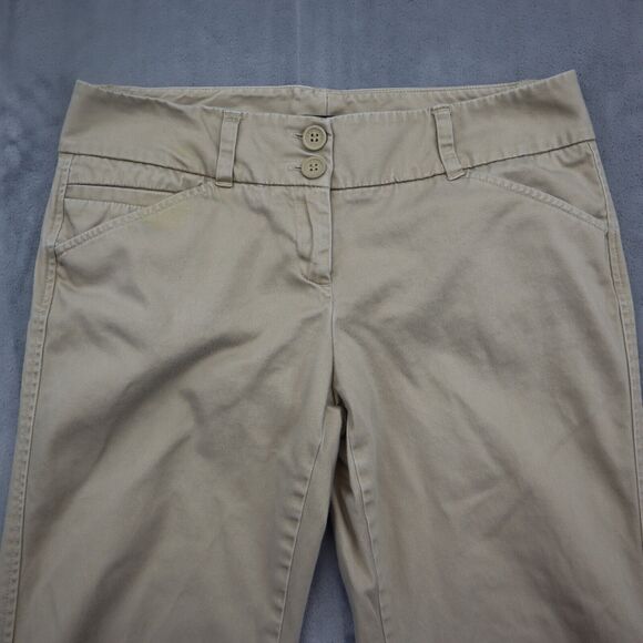 New York and Company Pants Womens 6 Beige Petite Boot Cut Flat Front Bottoms - Picture 9 of 16
